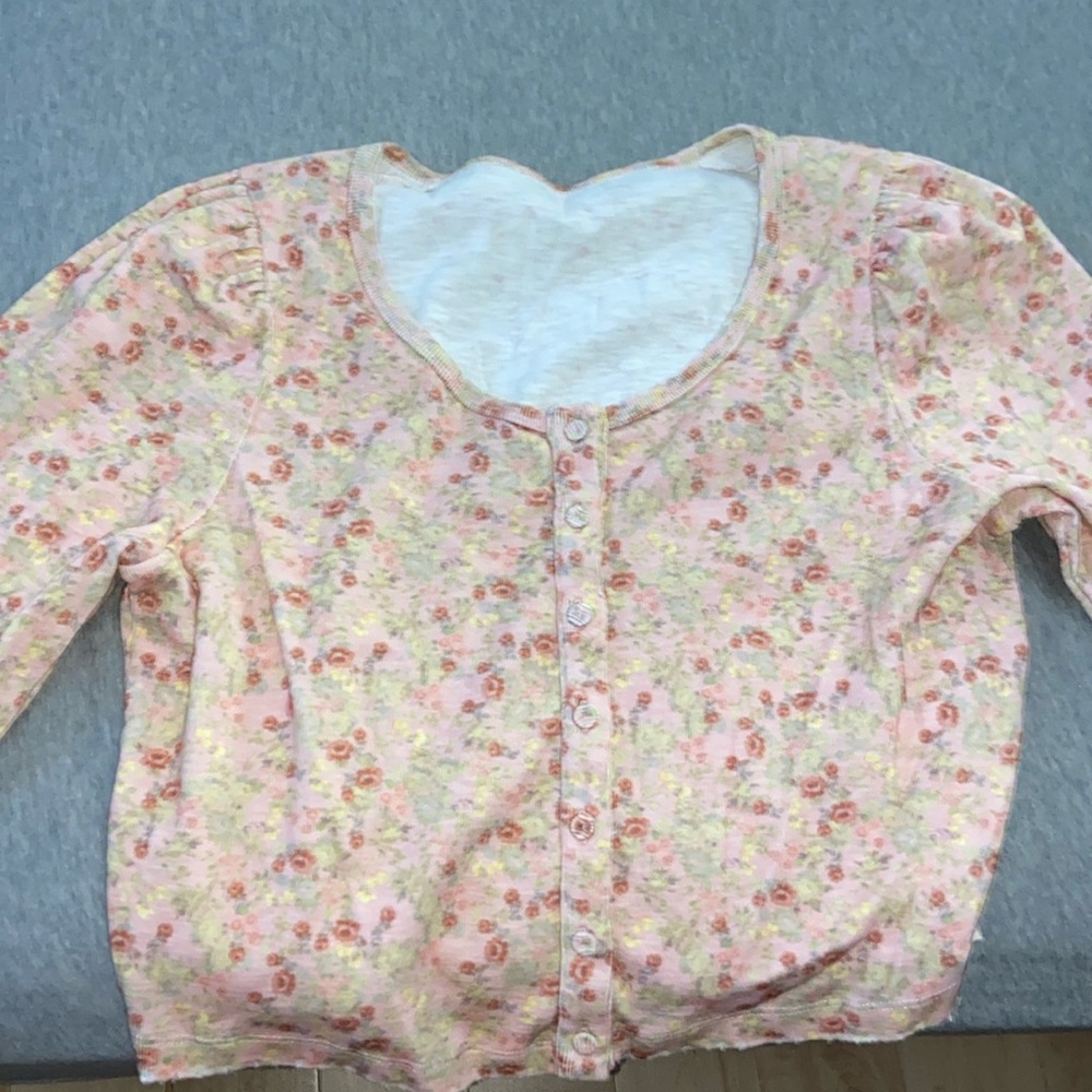 LOVESHACKFANCY JONAH CROPPED CARDIGAN